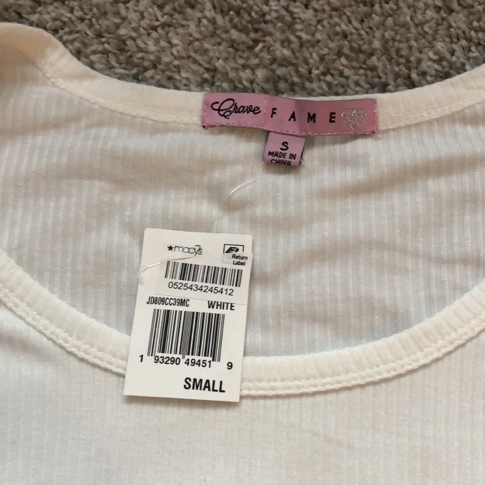 NEW Crave Fame Ribbed Puff Sleeve Shirt - Picture 5 of 6